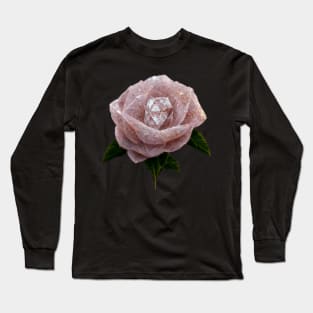 Pink Rose with Diamond Long Sleeve T-Shirt